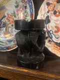Small Wooden elephant figure with ashtray on top