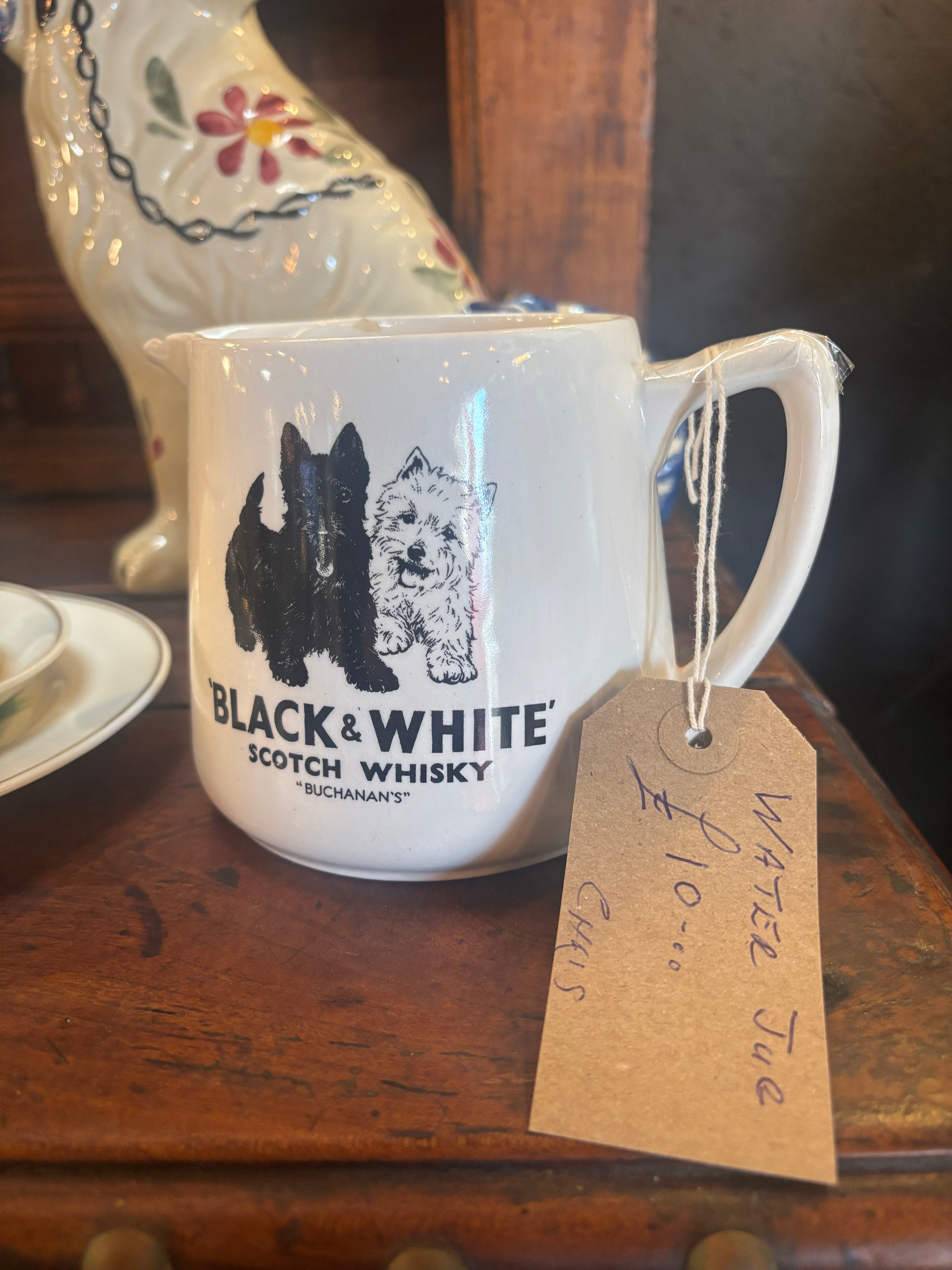 Black & White Water Jug for Whiskey