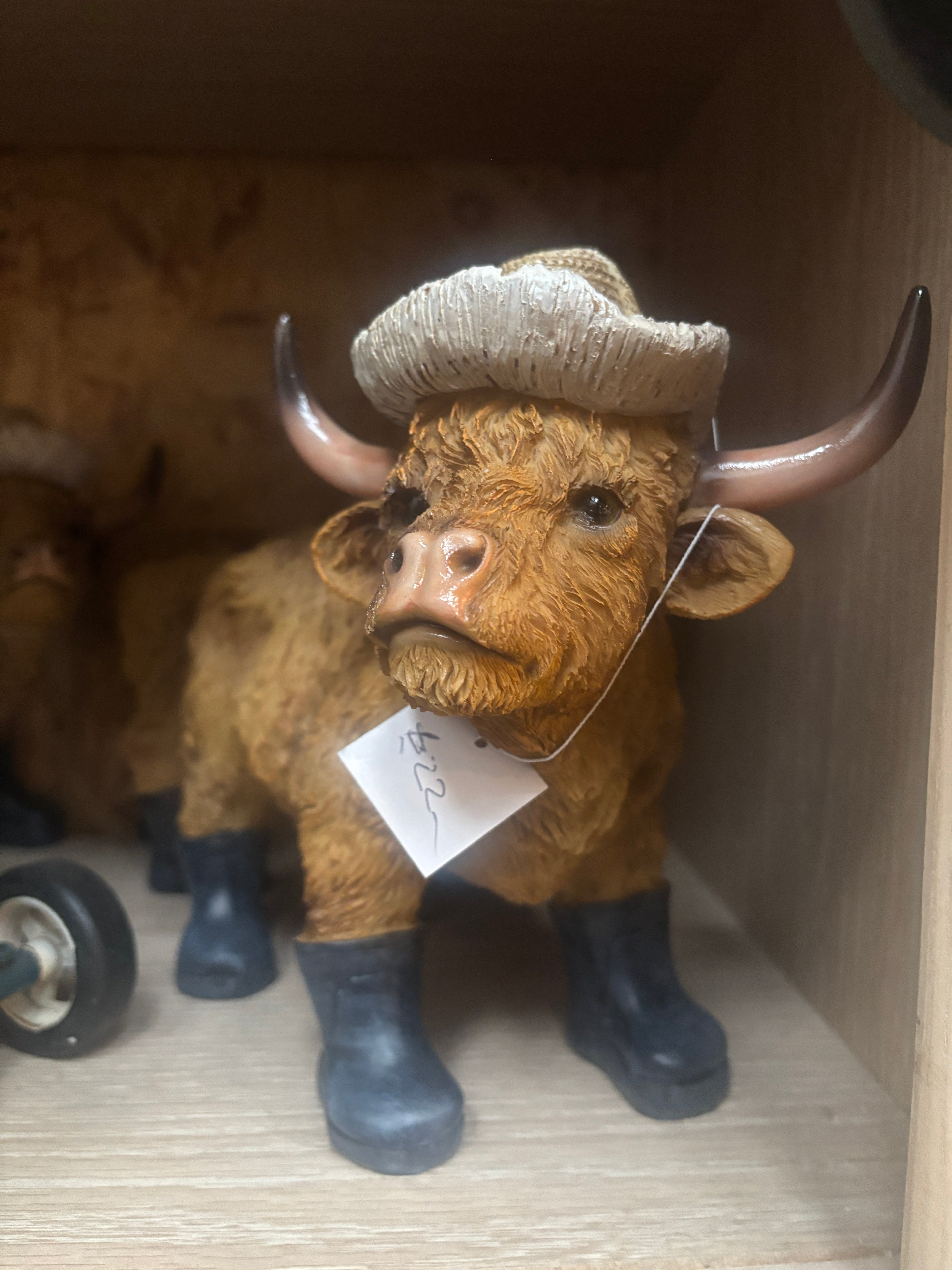 Highland Cow With Hat And Boots