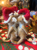 Kissing mice made of fabric with xmas hats xmas decoration