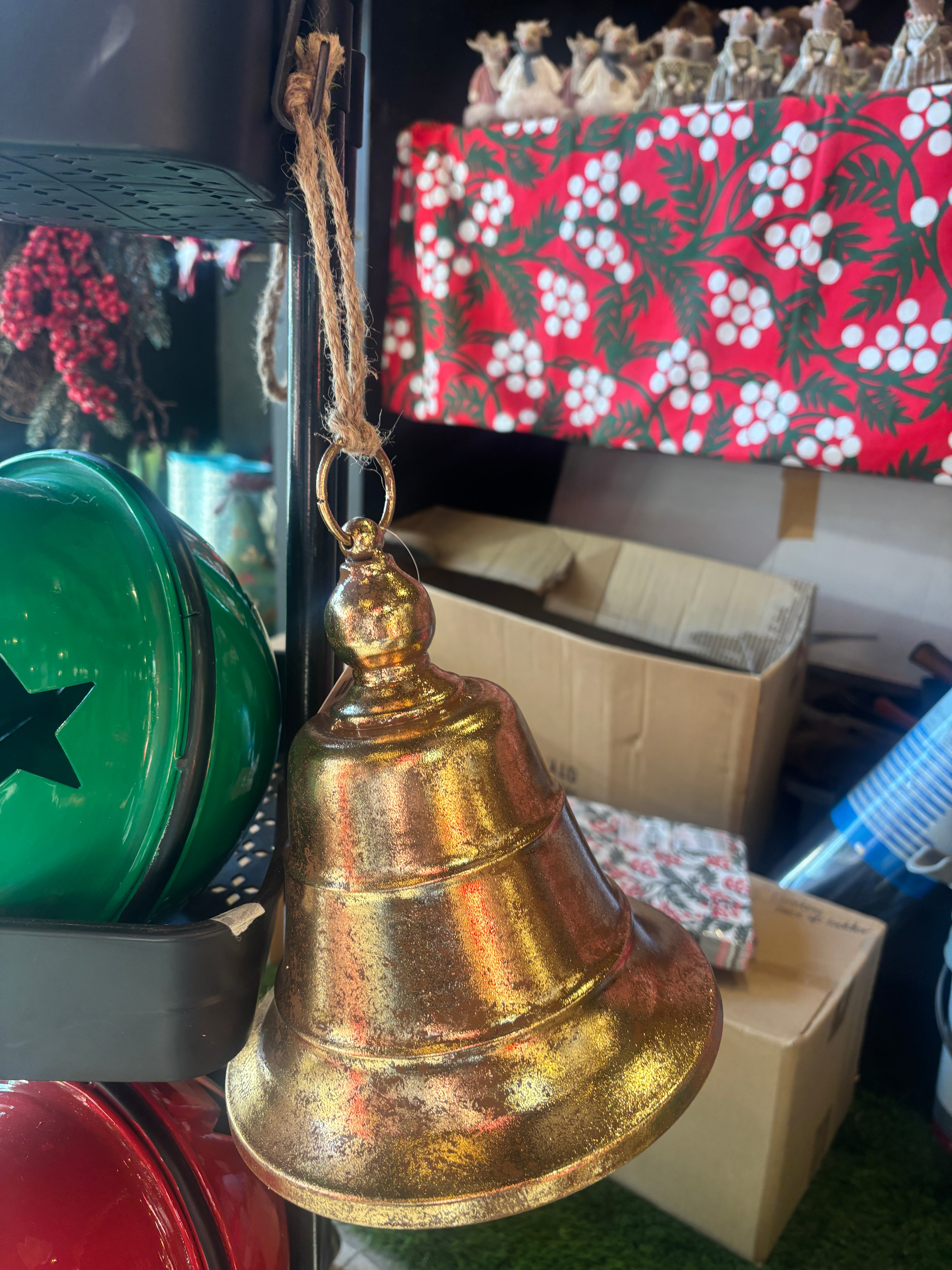 Gold coloured Large Christmas Belll
