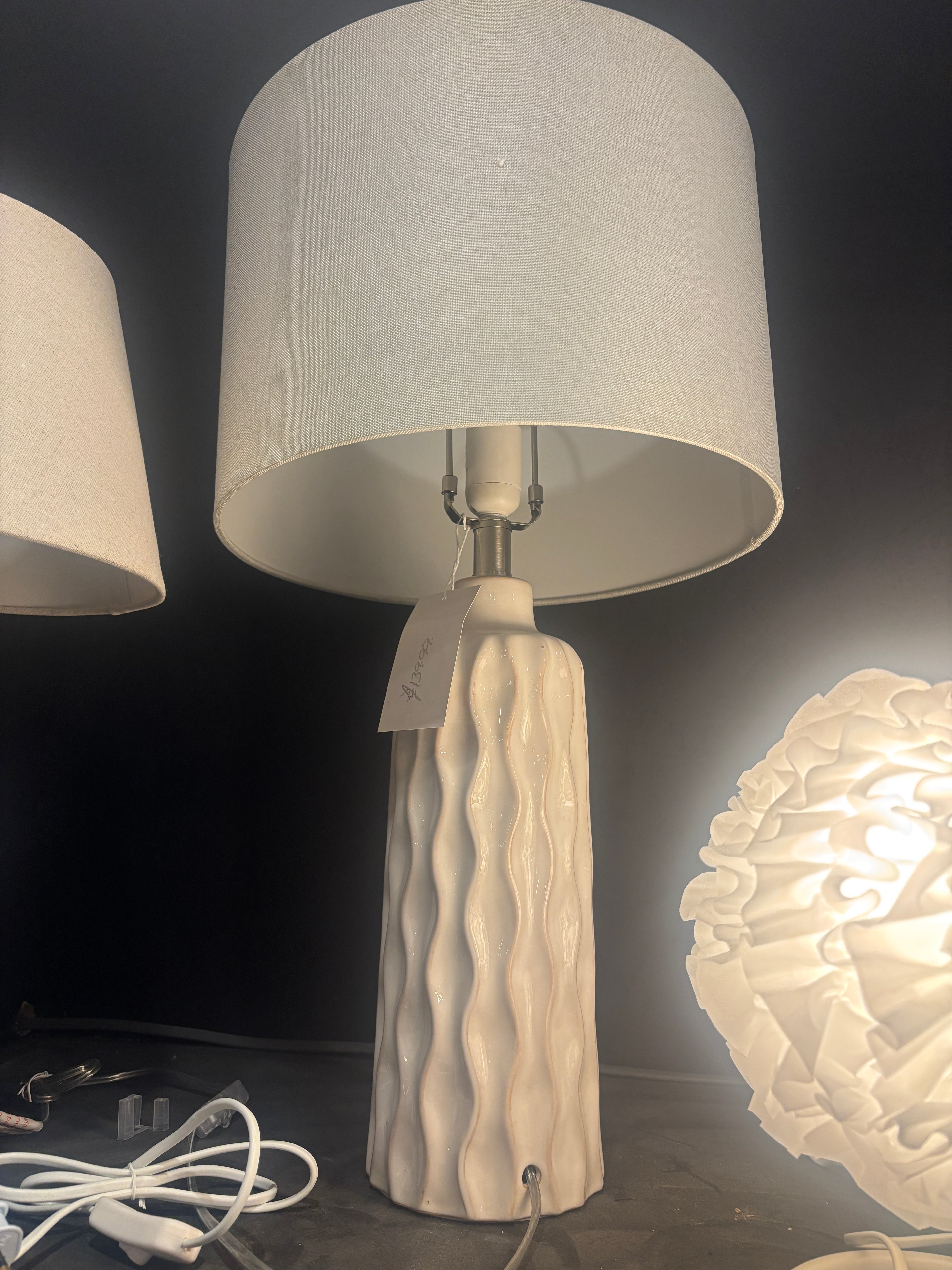 Large White Ceramic Table Lamp