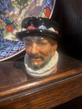 Miniature Royal Doulton Toby Jug 'Yeoman Warder' face