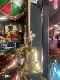 Pair of gold coloured Christmas Bells