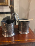 Pair of Russian Sputnik Themed Glass Holders
