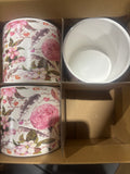 Pink Floral Plant Pot
