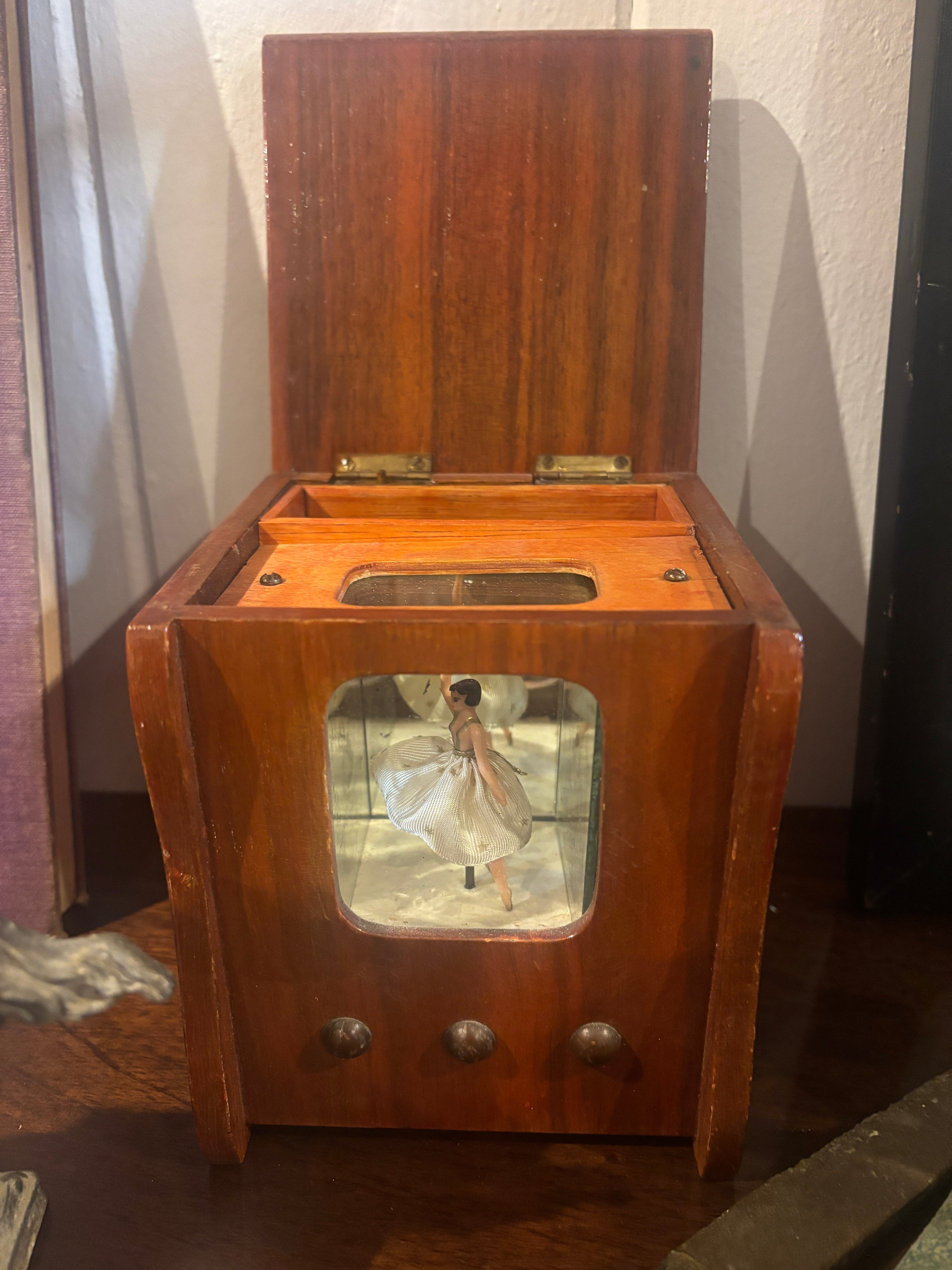 Small Vintage Wooden Music Box