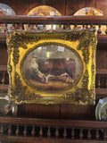 vintage painting of a bull