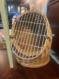 Vintage Cat Wicker Basket