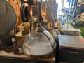 Vintage Glass and Brass Ceiling Light