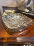 Vintage Silver Plated metal and glass Hors D'oeuvres Dish